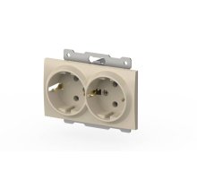 Розетка двухместная с заземлением ELBI Zena Vega 609-010300-907