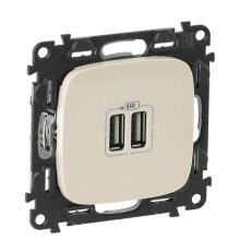 Розетка USB двойная Legrand Valena Allure 240V/5V 1500mA слоновая кость 754996