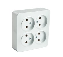 Розетка 4-местная б/з Stekker София 49333 MST10-14S-03 Розетка 4-местная б/з Stekker София 49333 MST10-14S-03