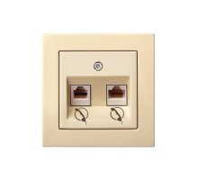 Розетка телефонная двойная (2хRJ11) Liregus Epsilon 28-081