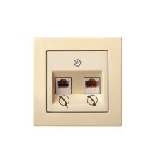 Розетка телефонная двойная (2хRJ11) Liregus Epsilon 28-081