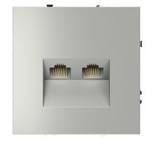 Розетка компьютерная двойная Voltum S70 VLS060205