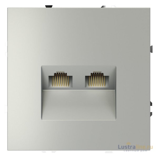Розетка компьютерная двойная Voltum S70 VLS060205