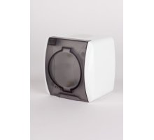 Розетка с крышкой и заземлением ELBI Alsu 504-010215-218