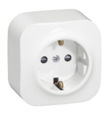 Розетка 2К+З Legrand Quteo 16A 250V с/з белая 782211