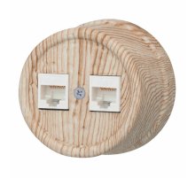 Розетка RJ45 информационная двойная Bironi Лизетта B1-302-13