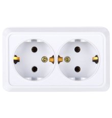 Розетка двойная 2П+3 General Альфа 477009