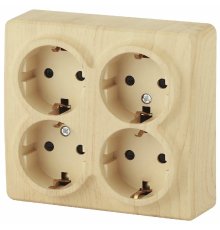 Розетка 2P+E Schuko со шторками Эра 11-2211-11 Б0020711