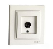 Розетка TV концевая с экраном Mono Electric Despina слоновая кость 102-010005-138