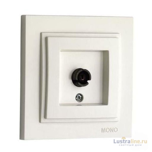 Розетка TV концевая с экраном Mono Electric Despina слоновая кость 102-010005-138