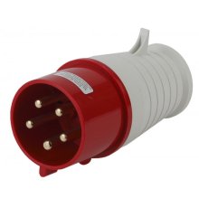 Вилка ЭРА V-32-3P-PE-N-IP44 переносная 025 3Р+РЕ+N 32А 380В IP44 Б0032854