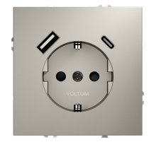 Розетка с USB, A+C Voltum S70 VLS040503