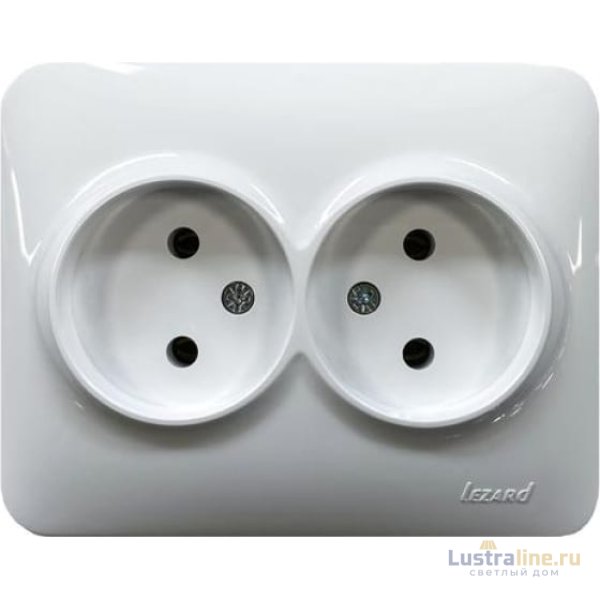 Розетка двойная б/з Lezard Karina Life 708-0200-128B