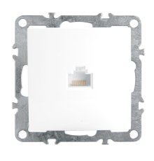 Розетка компьютерная Stekker Эрна белый PST00-9107-01 39314