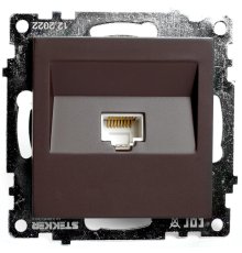Розетка компьютерная 1-местная RJ-45 Stekker Катрин GLS00-7107-04 49023