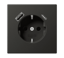 Розетка 2K+З USB Typ AC Jung AL1520-15CAAN Розетка 2K+З USB Typ AC Jung AL1520-15CAAN