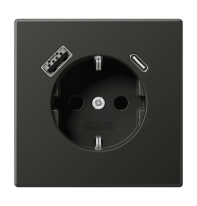 Розетка 2K+З USB Typ AC Jung AL1520-15CAAN