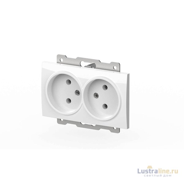 Розетка двухместная без заземления ELBI Zena Vega 609-015600-908
