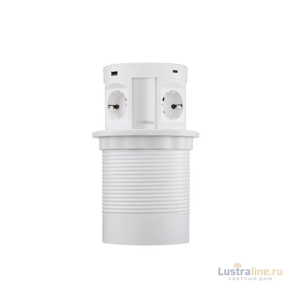 Блок розеток 107J (4 секции, 2 USB А + 2 USB С) Mebax 00-00001171