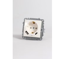 Розетка с/з зарядка (Type C+USB) ELBI Zena Vega 609-010200-334