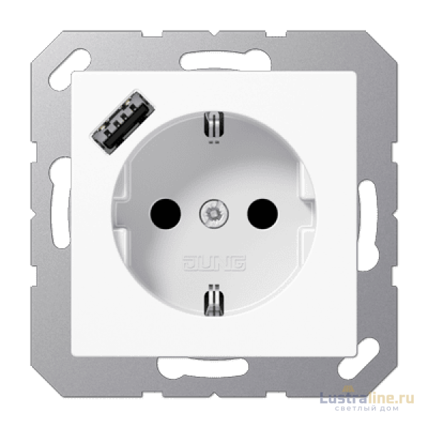 Розетка 2K+З USB Typ A Jung A1520-18AWW