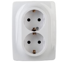 Розетка 2x2P+E Schuko Эра 12-2006-01 Б0038808