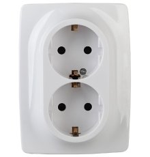 Розетка 2x2P+E Schuko Эра 12-2006-01 Б0038808