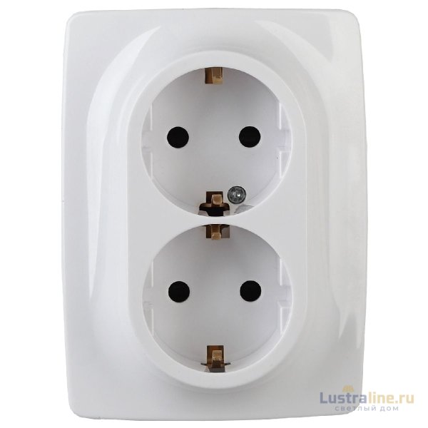 Розетка 2x2P+E Schuko Эра 12-2006-01 Б0038808