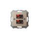 Аудио розетка двухместная Liregus Epsilon 28-3241