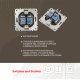 Розетка телефонная RJ11 + компьютерная RJ45 Arte Milano 205.44-1.shampan