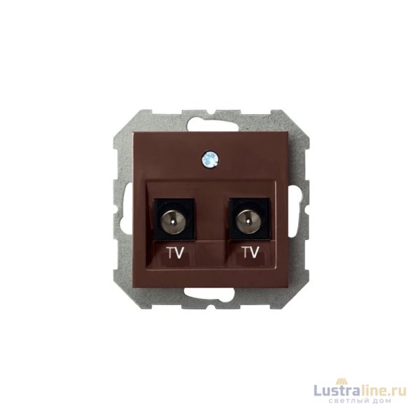 Розетка телевизионная двойная (TV) F-разъем Liregus Epsilon 28-1421