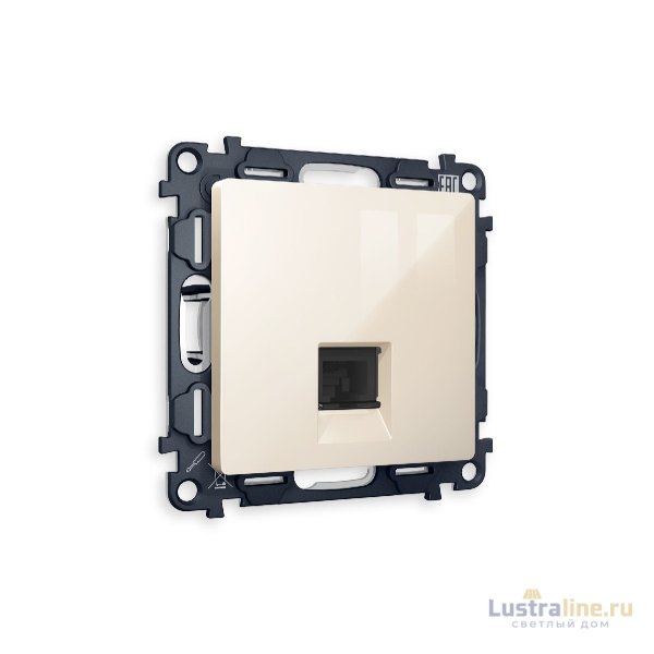 Комплект механизма телефонной розетки RJ-11(4P4C) со шторкой Ambrella Volt Alfa MA312030