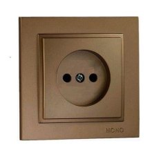 Розетка без земли Mono Electric Despina 16А 250В бронза 102-232322-116