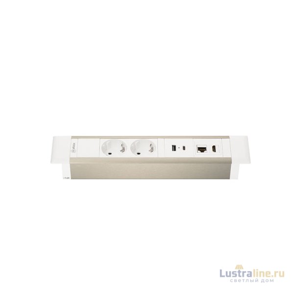Блок розеток 41T (2 секции, USB + type C + RJ45 + HDMI) Mebax 00-00002594