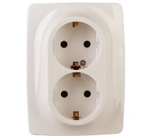 Розетка ЭРА 12 2x2P E Schuko 16A 250V 12-2106-02 Б0031229