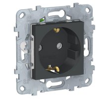 Розетка Schneider Electric Unica New с/з со шторками NU505754