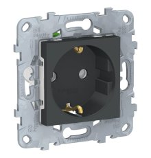 Розетка Schneider Electric Unica New с/з со шторками NU505754