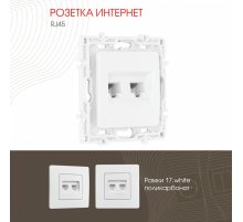 Розетка RJ45 Arte Milano 217.45-2.white