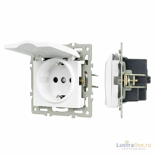 Механизм розетки влагозащищённый Arlight SCT-MCP-PL-WH (250V, 16A) 043745