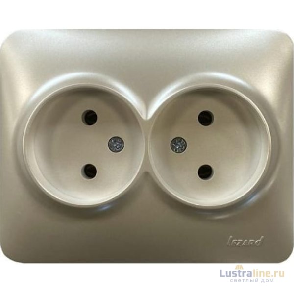 Розетка двойная б/з Lezard Karina Life 708-3000-128B
