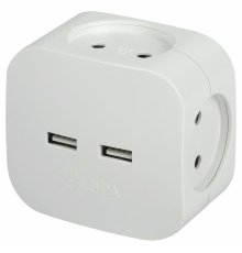 Разветвитель электрический Эра SP-4-USB-W Б0049532