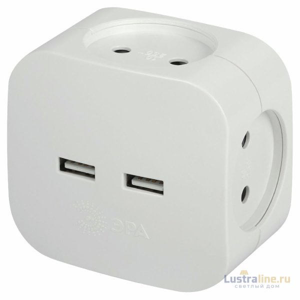 Разветвитель электрический Эра SP-4-USB-W Б0049532