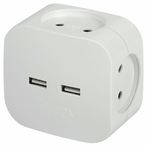 Разветвитель электрический Эра SP-4-USB-W Б0049532