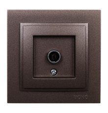 Розетка TV проходная Mono Electric Despina бронза 102-232305-137