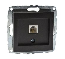 Розетка телефонная Rj45 Cat3 Mono Electric Despina-Larissa графит 500-002025-124 Розетка телефонная Rj45 Cat3 Mono Electric Despina-Larissa графит 500-002025-124