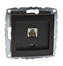 Розетка телефонная Rj45 Cat3 Mono Electric Despina-Larissa графит 500-002025-124