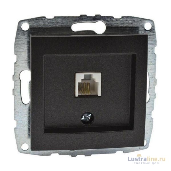 Розетка телефонная Rj45 Cat3 Mono Electric Despina-Larissa графит 500-002025-124