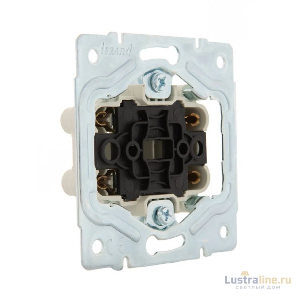 Розетка двойная б/з Lezard Karina 707-0200-128B