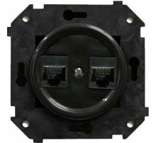 Розетка двойная компьютерная Bironi Шедель B3-302-23