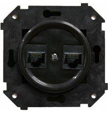 Розетка двойная компьютерная Bironi Шедель B3-302-23